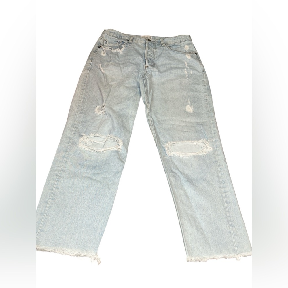 Boyish The Tommy Jeans Distressed Crop Straight Light Wash Size 28 - Picture 5 of 9